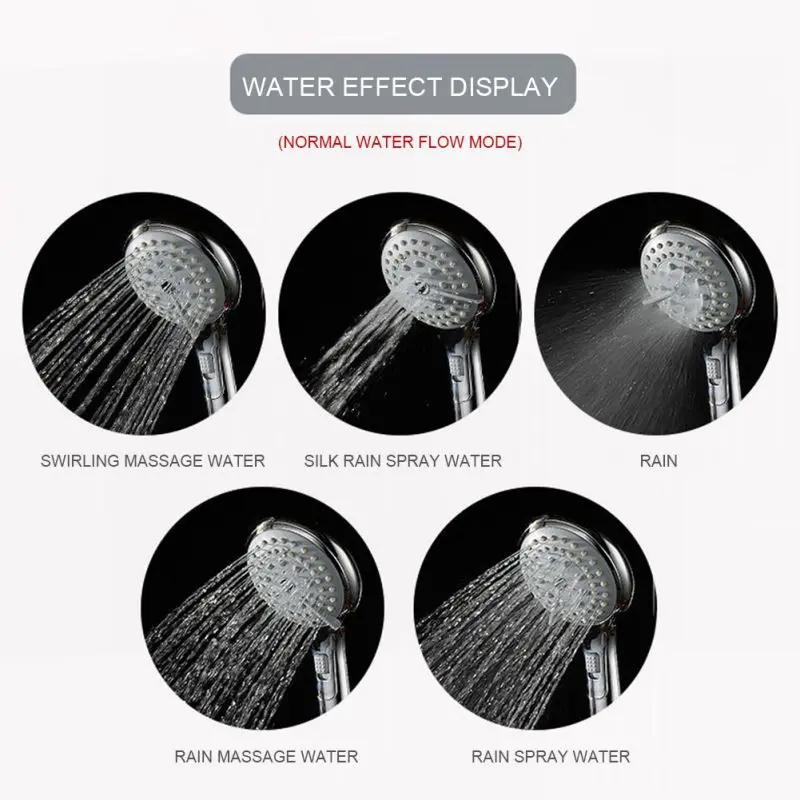 

Ten-function Button Hand-held Shower Spray Booster Nozzle Massage Shower new