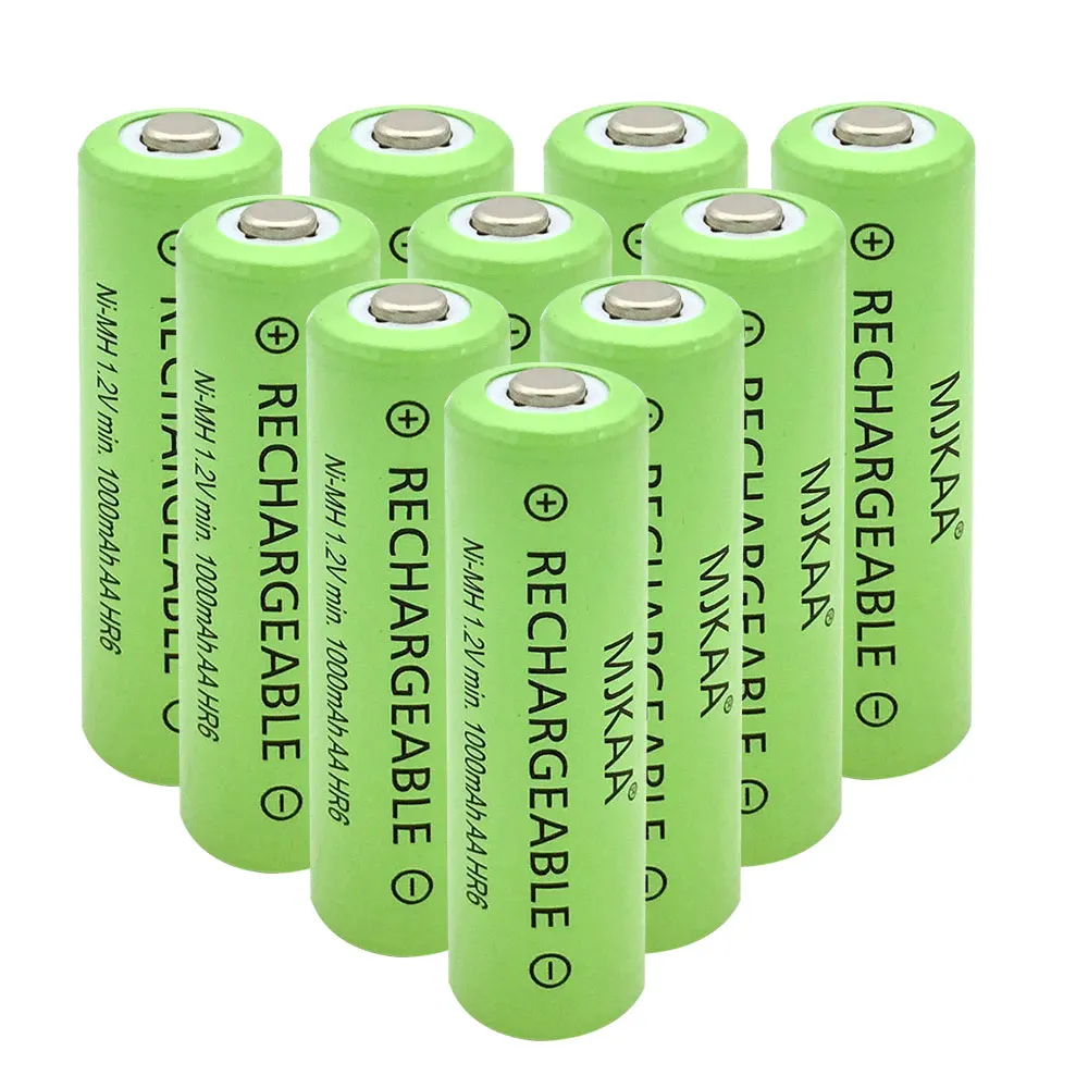 Фото Factory Price 12PCS AA 1000mAh 1.2V  Ni-MH Battery for Toys, Electric Car Remote Control №2