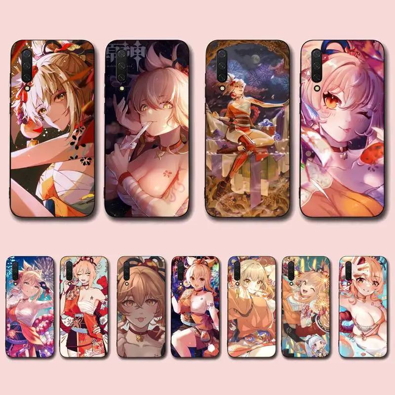 

FHNBLJ Genshin Impact Yoimiya Phone Case for Xiaomi mi 5 6 8 9 10 lite pro SE Mix 2s 3 F1 Max2 3