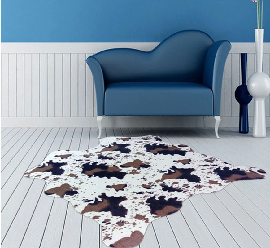 Ковер бархатный с принтом зебры/козы искусственная кожа шкуры животных из