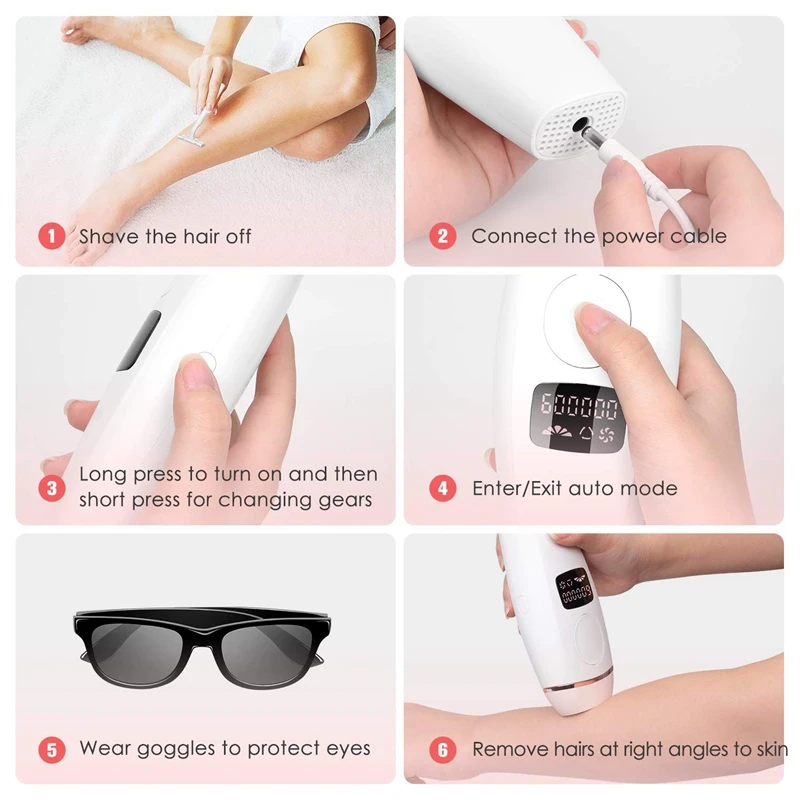 

Women Epilator Portable Hair Removal Tool Rotary Shaver Body Face Leg Bikini Lip Depilator Hair Remover US Plug