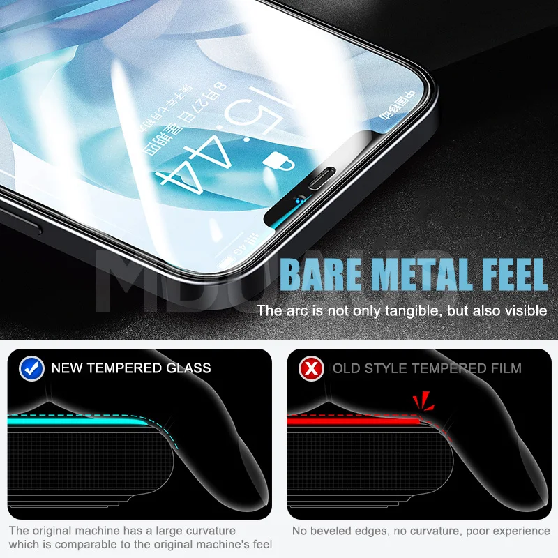 

Protective X Xr Xs Mini Pro Max 11 12 On 8 7 Plus 6 6s Cover Tempered Glass Film Screen Protector For Iphone 10d 3Pcs