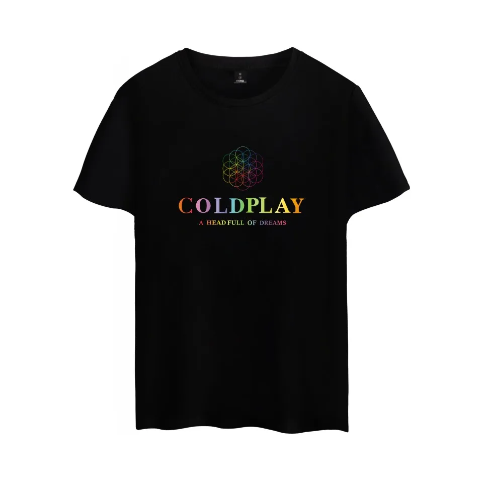 

New Coldplay T-shirt Fashion Popular British Rock Band Memorial T-shirt Men Women Summer Cotton High Quality Ventilation T Shirt