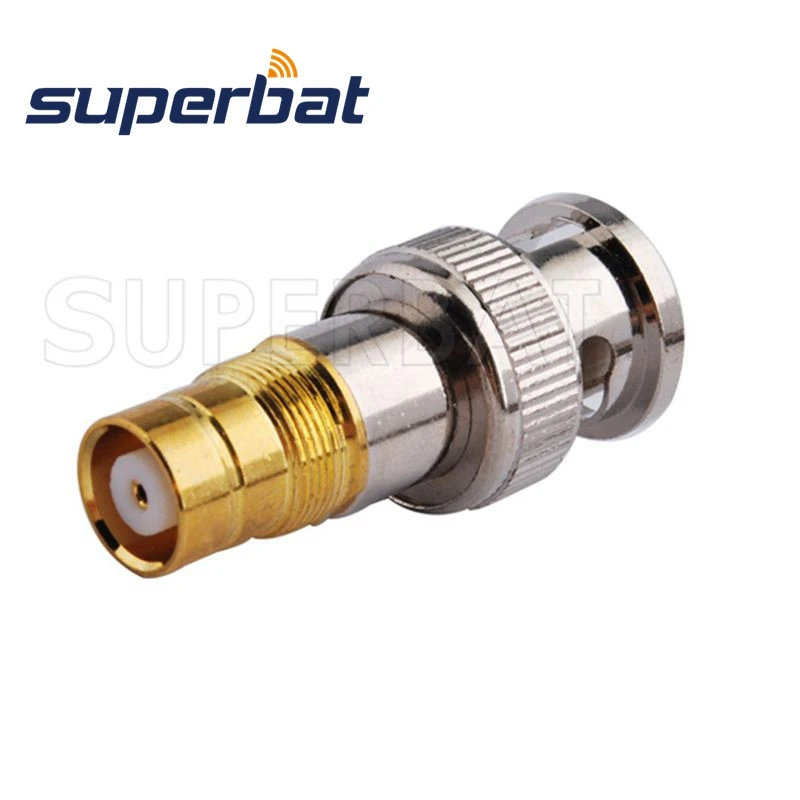 Superbat 5pcs BNC-1.6/5.6 Adapter BNC Male to 1.6/5.6 Female Straight RF Coaxial Connector