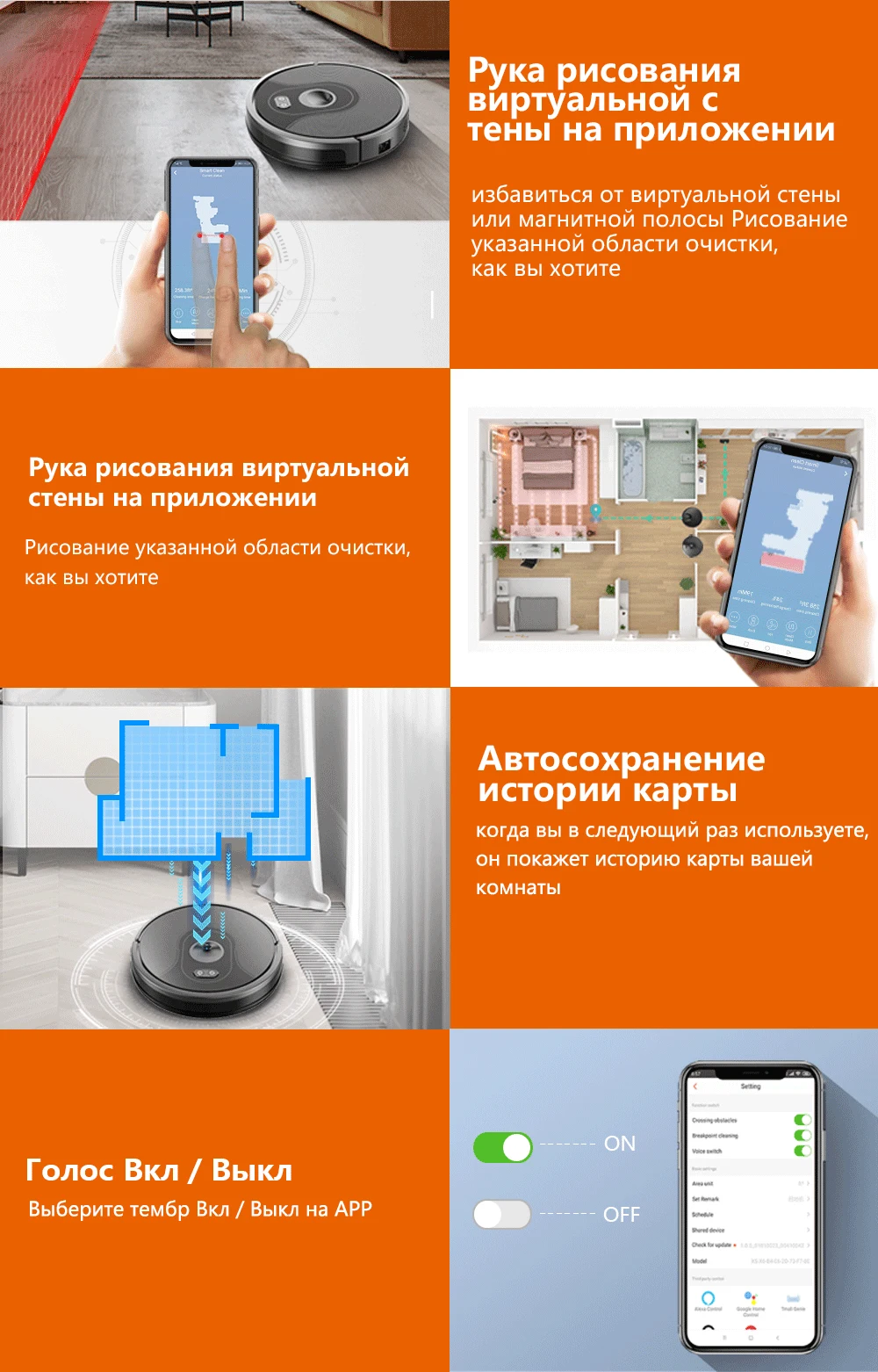 ABIR X6 робот пылесос с камерой навигации, Wi-Fi приложение контролируется, точка останова продолжить уборку, рисовать область очистки, сохранить карту