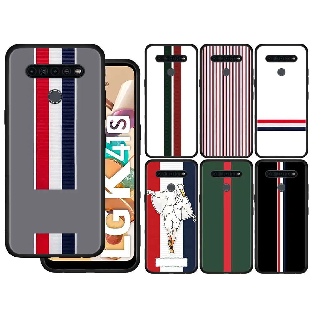 

Case For LG K71 K61 K52 K50 K50s K92 K42 K41s K40 K40S G8 G7 ThinQ G6 Q52 Q92 Cover Silicone Shell Fundas Luxury brand Tom Brown