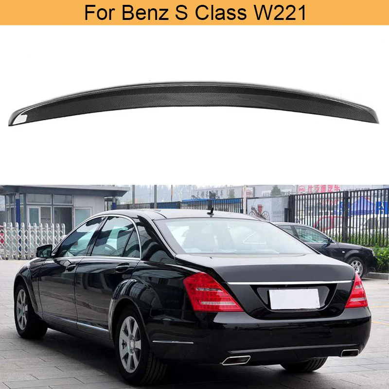 

Car Rear Trunk Spoiler Wing For Mercedes Benz S Class W221 S450 S500 S600 S63 AMG Sedan 2007-2012 Spoiler Wing Carbon Fiber /FRP