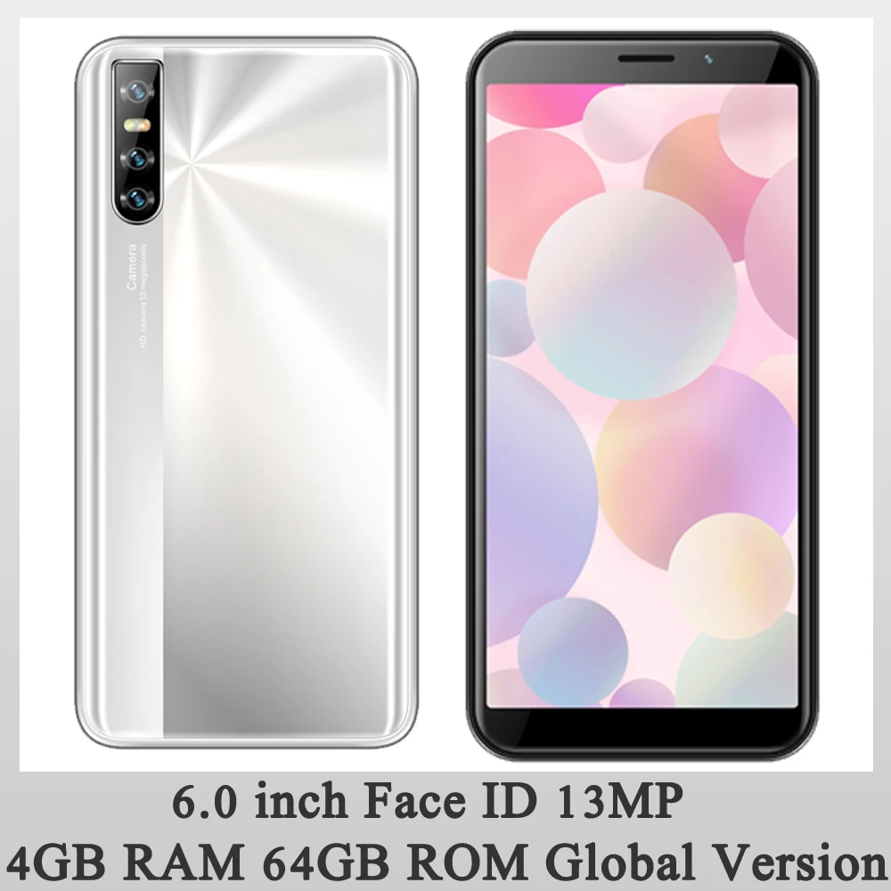 

Global 4G LTE Unlocked 9i Android Face ID 6.0inch Mobile Phones 13MP HD Camera 4G RAM 64G ROM Smartphones unlocked cellphone