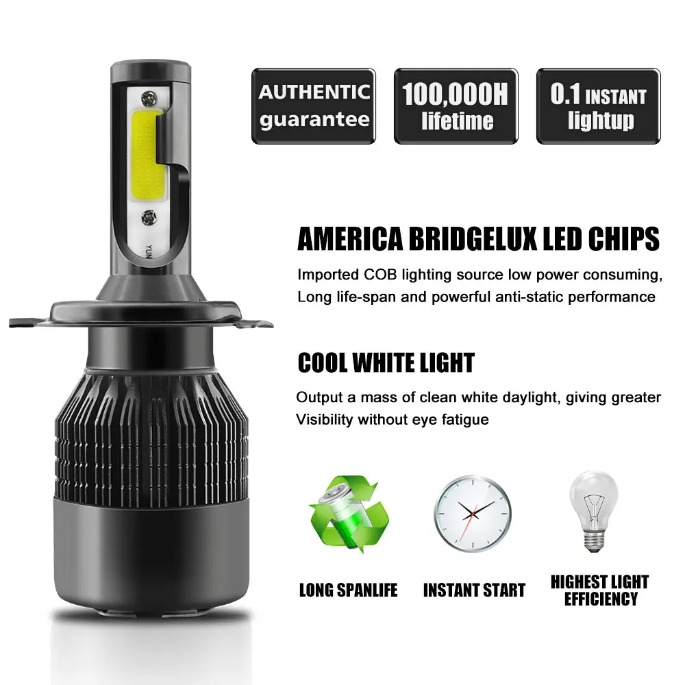 Универсальный высокое Мощность T2 светодиодный автомобилей головной светильник s