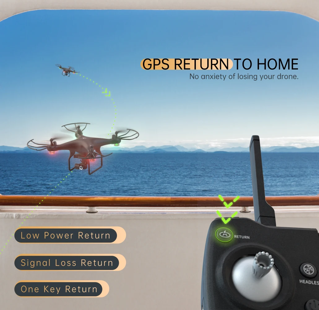 Snaptain SP600N GPS-Дрон с 2-осевым шарнирным подвесом HD-камера 2K фотоаппарат