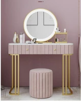 nordic marble dressing table bedroom luxury wrought iron solid wood dressing table rock flannel small sized dressing table