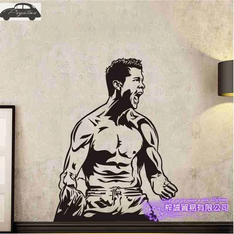 С изображением Криштиану Роналду футбольный игрок наклейка Спортивный