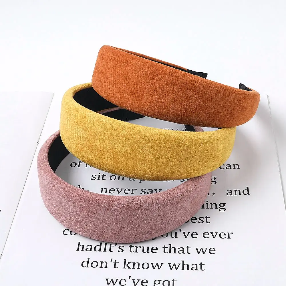 FASACC Женские ободки для волос Винтажный широкий ободок из бархата для волос Модные девушки Женские аксессуары для волос Женские головные уборы.