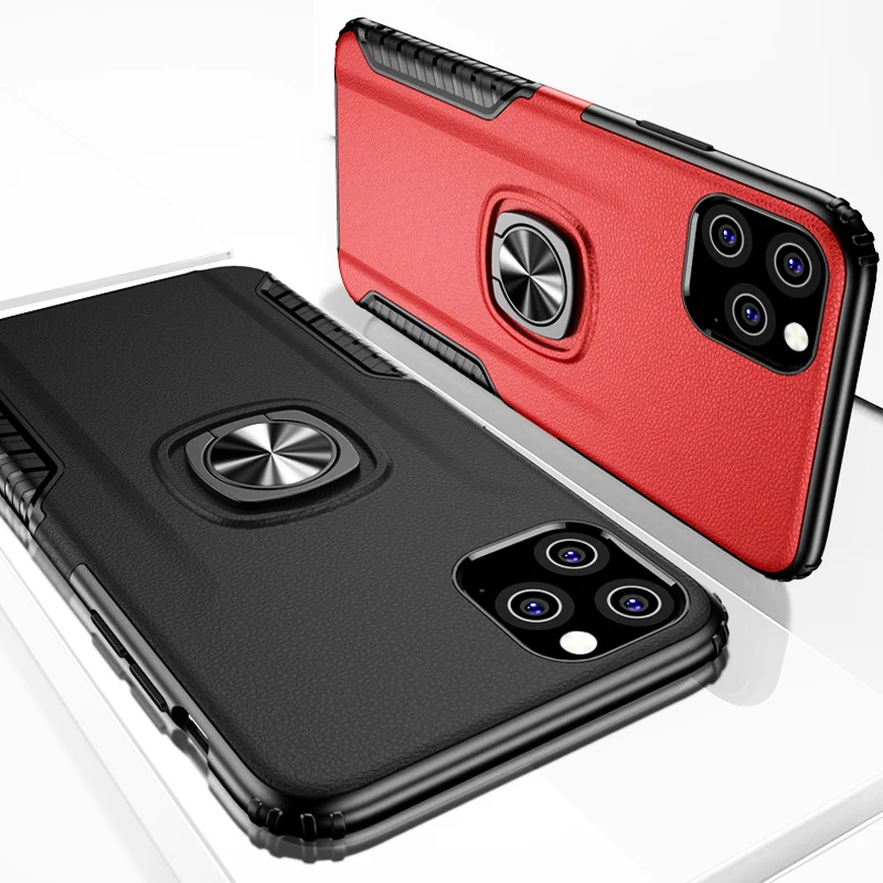 Противоударный защитный чехол для iPhone 6 S X XS 8 7 Plus держатель кольца на палец