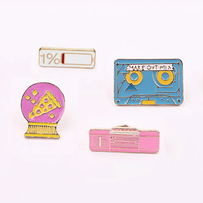 Эмалированные заколки в стиле ретро для лацканов магнитная лента металлические