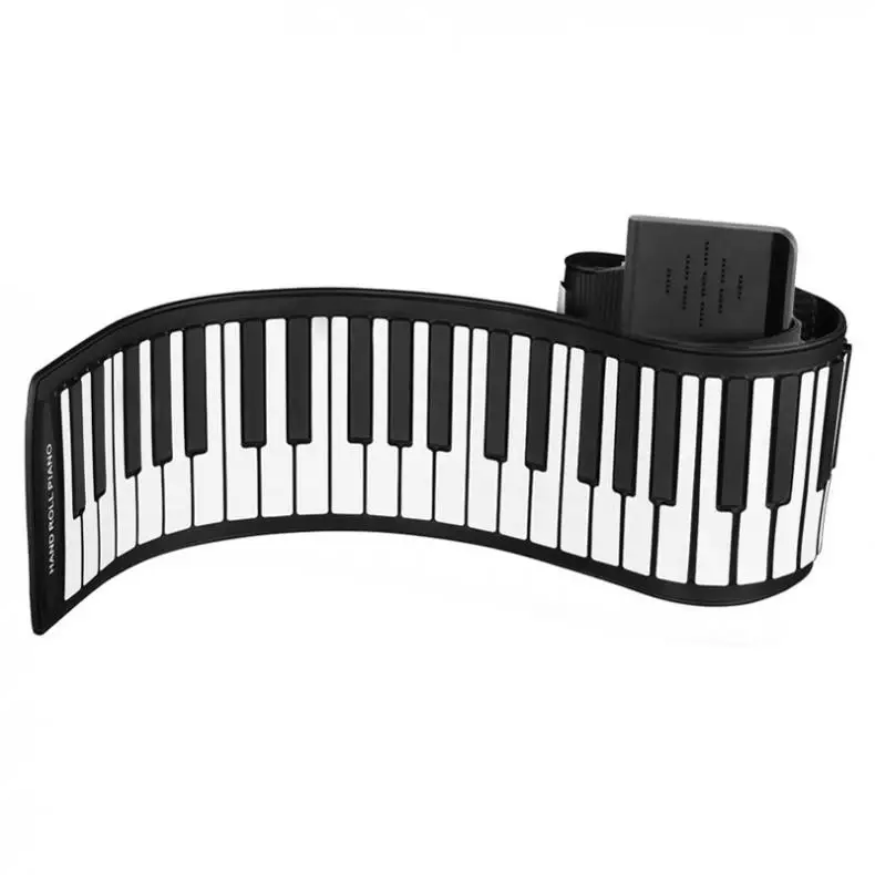 

88 Keys USB MIDI Output Roll Up Piano Rechargeable Electronic Portable Silicone Flexible Keyboard Organ Speaker Sustain Pedal