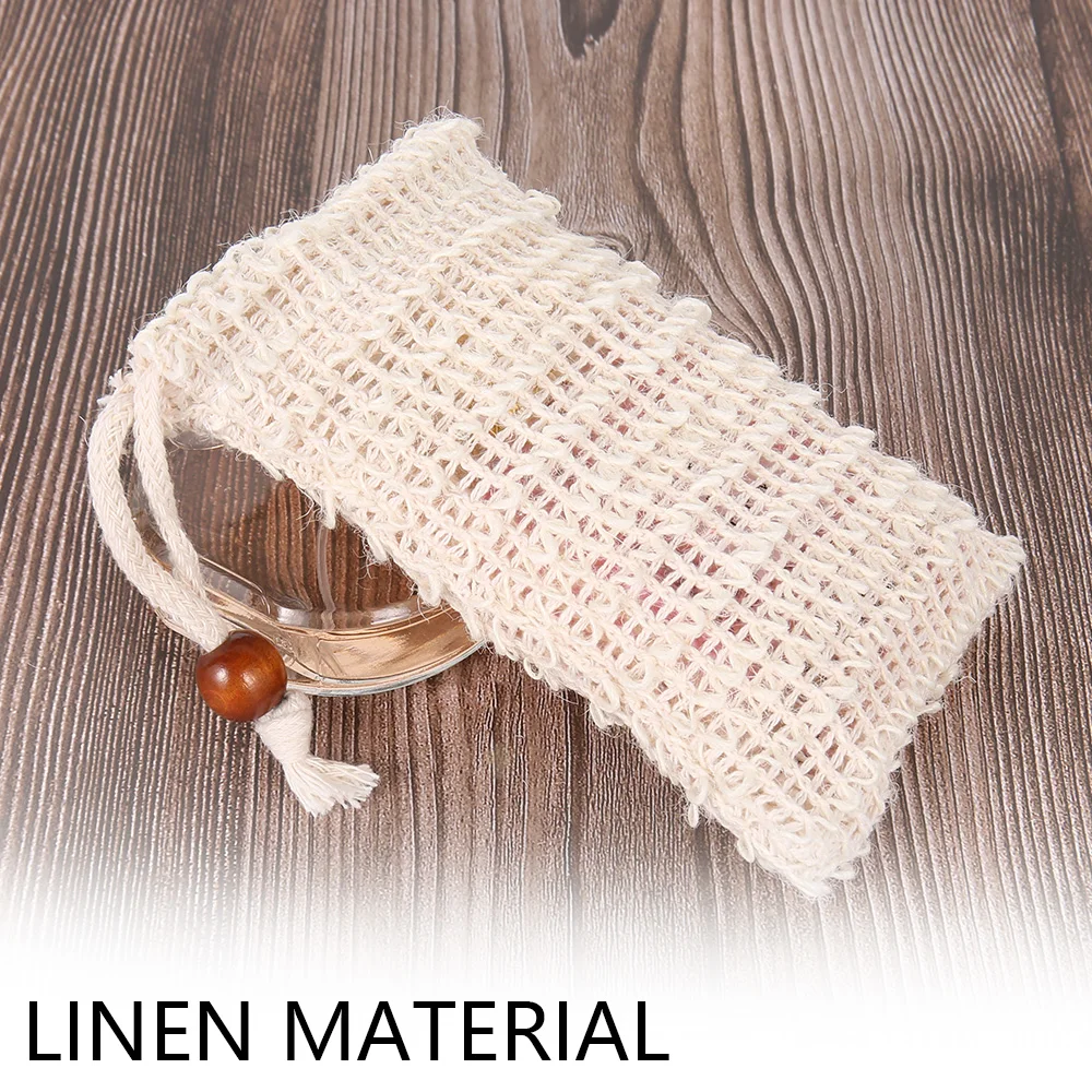 5 упаковок отшелушивающее мыло сумка из натурального льна сетка для мыла