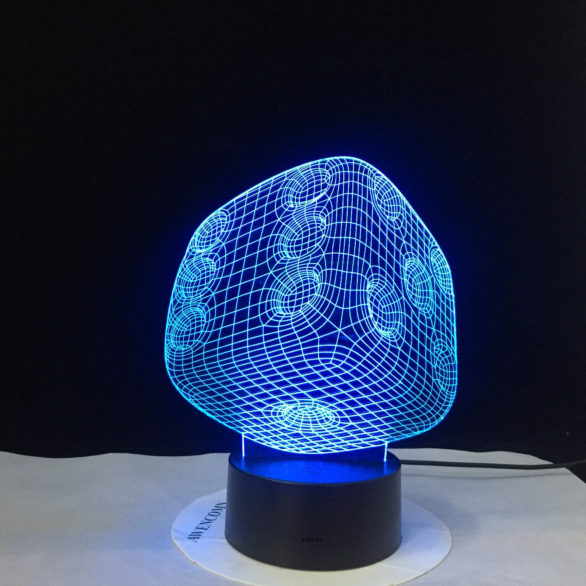 Игра в кости творческий акриловые 3D LED Настольная лампа 7 Цвета сенсорный