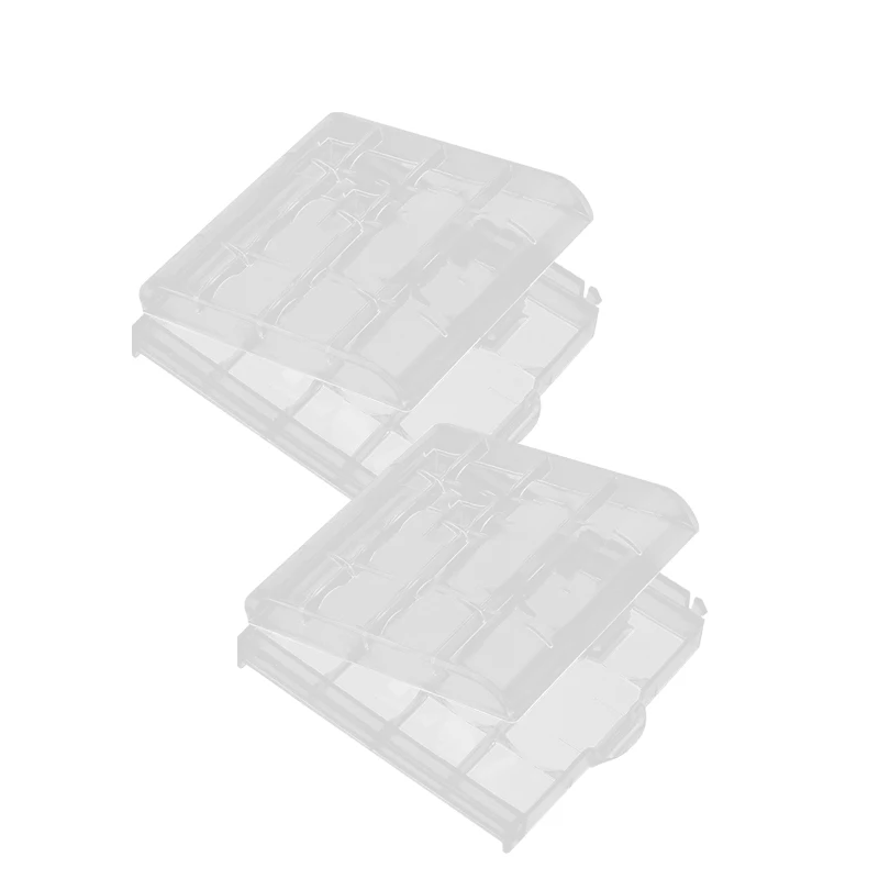 

2Pcs AA AAA Battery Box Plastic Case Holder Storage Box White Case Cover Holder Battery Storage Box