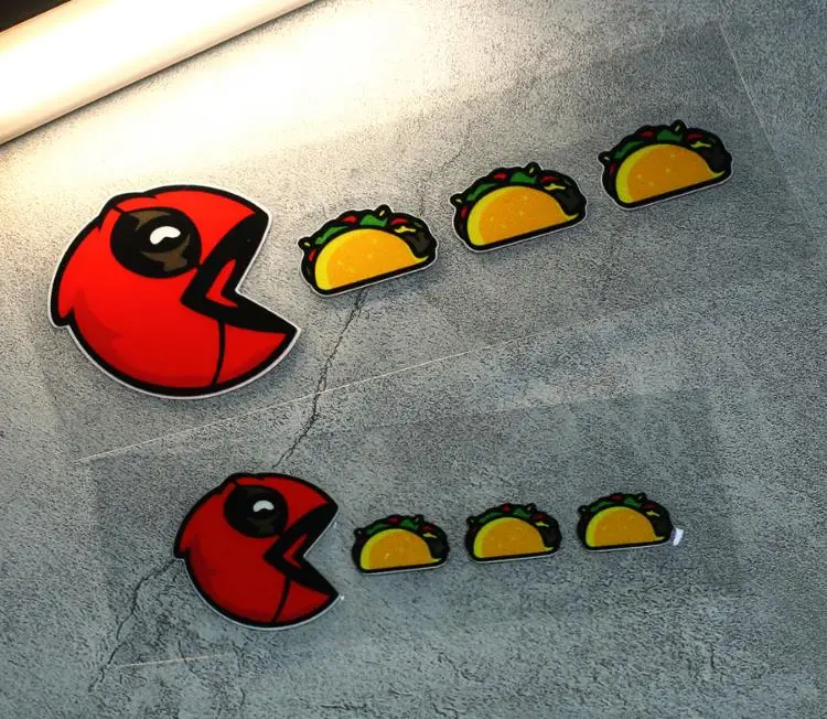 Светоотражающие наклейки с гамбургерами забавные японские Стикеры для дрифта