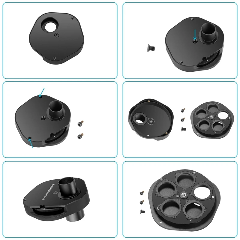 

Astronomical Telescope 1.25-Inch Manual Filter Wheel Five-Piece Colour Filter Accessories