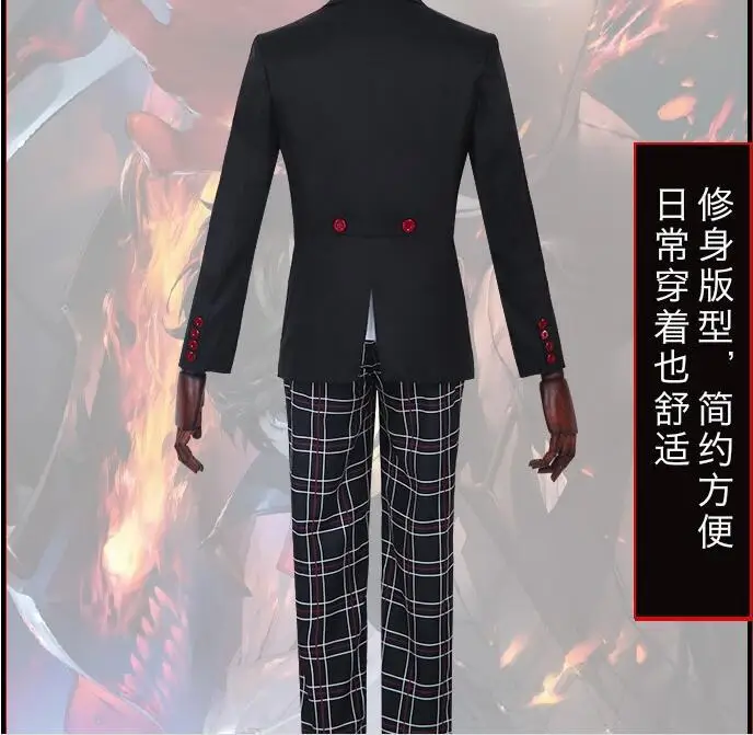 

Game Anime Persona 5 Cosplay Costume Akira Kurusu / Ren Amamiya School Uniforms for Unisex Coat + Shirt + Pants