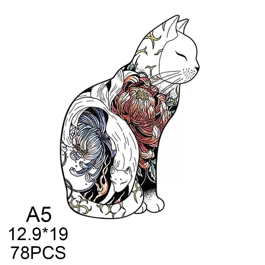 

3D Animal Puzzle DIY Wooden Jigsaw Puzzles Kids Bear Decor Kids Animal Birthday Home Puzzles Gift Giraffe Tiger Shape For A G5W4