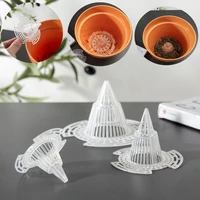 5pcs leakproof flower pot hole mesh cup conical drain basket gasket breathable and anti rot root transparent bottom cone basket