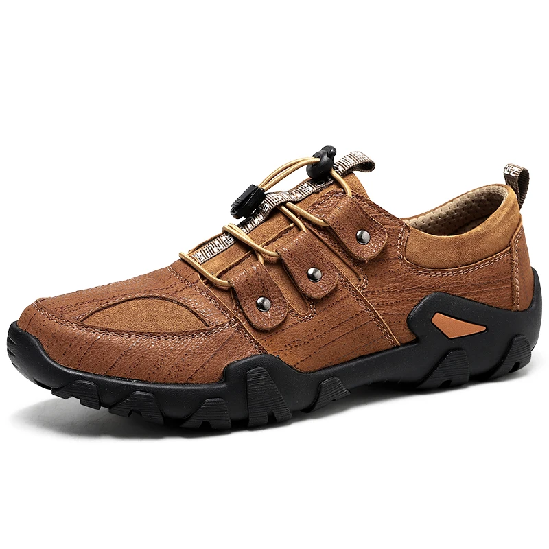 

2021 outing men's cowhide pigskin fashion trend outdoor hiking hiking shoes