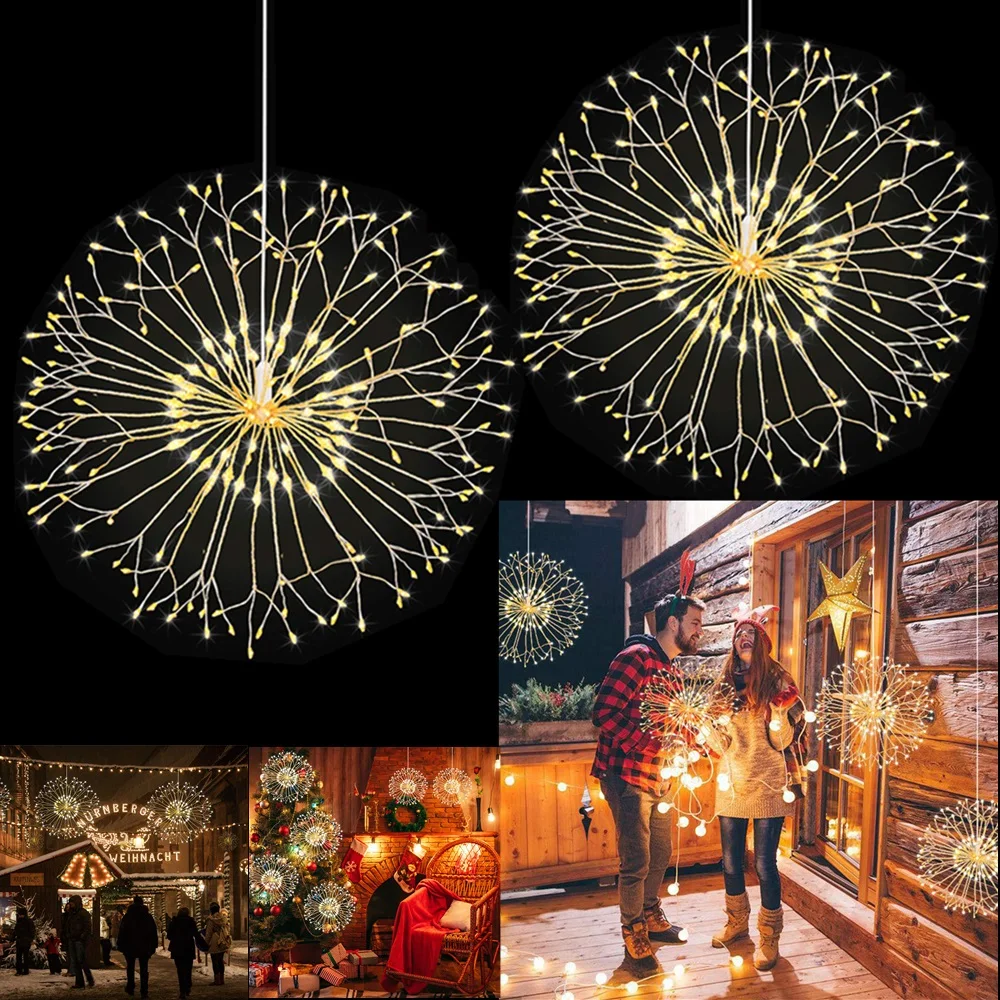 Светодиодная гирлянда с одуванчиком 8 режимов водонепроницаемая приглушаемая