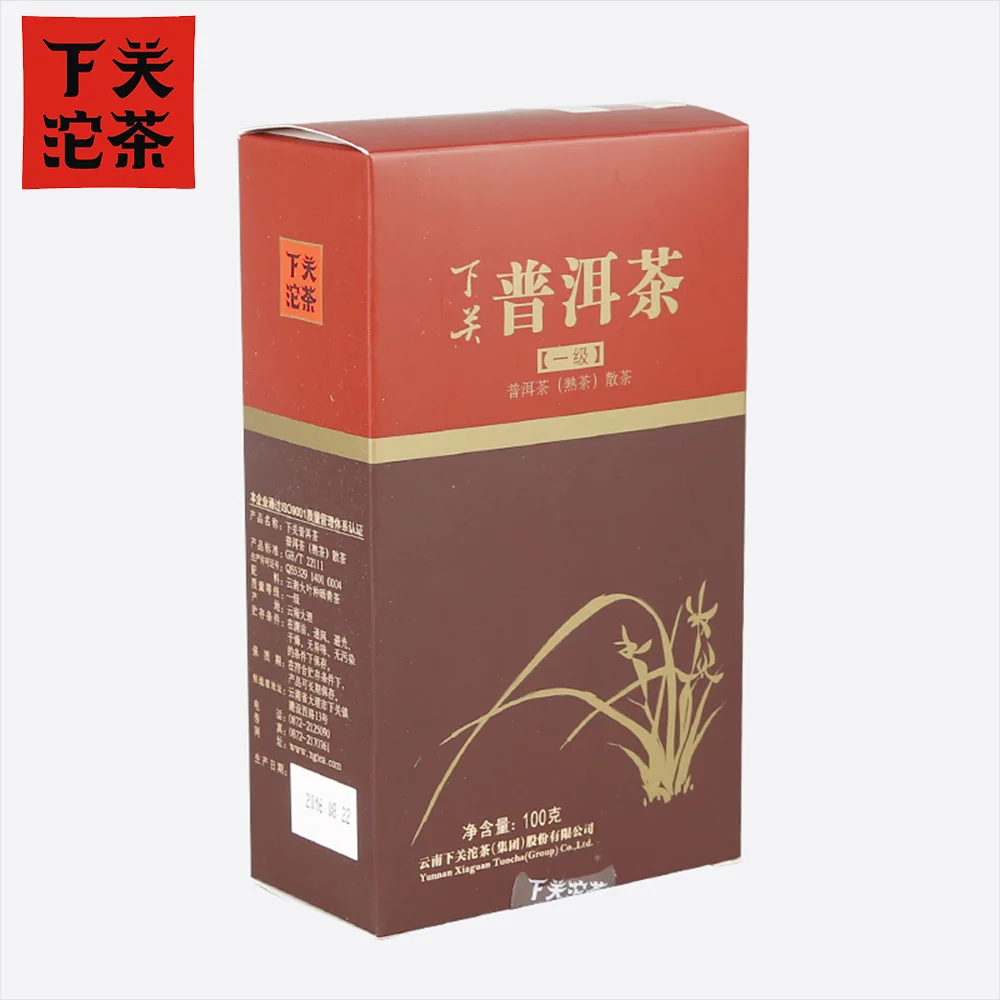 Xiaguan 2016 Yr Shu Pu erh чай первого сорта сыпучий спелый ПУ 100 г коробка|Заварники| |