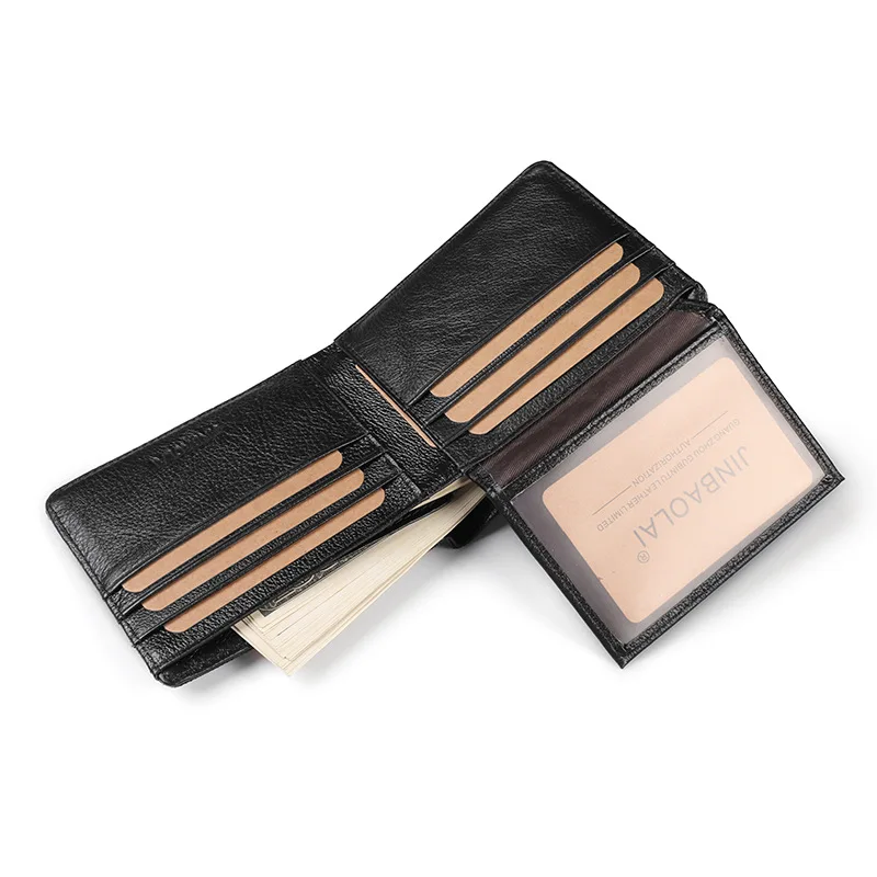 

Men's Genuine Leather Wallet Short Multi-card Wallet Wallet Men's and Women's Canvas Leather Purse
