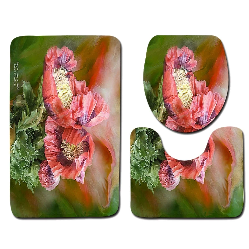 3 шт./компл. Туалет нескользящий ковер коврик Чехлы Ванная комната ковролин