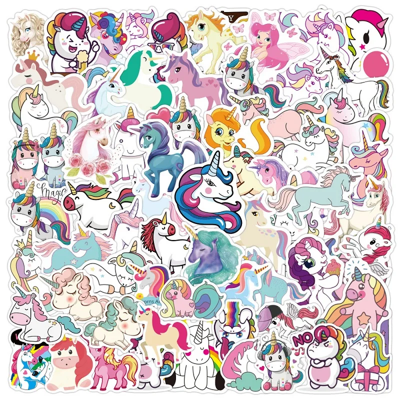 

Colorful Unicorn Graffiti Stickers Classic Kids DIY Toy Bike Travel Luggage Guitar Laptop Waterproof PVC Sticker Decals
