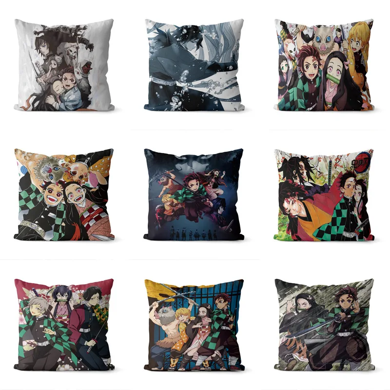 Наволочка из японского аниме с изображением рассекающего демонов киметасу No Yaiba