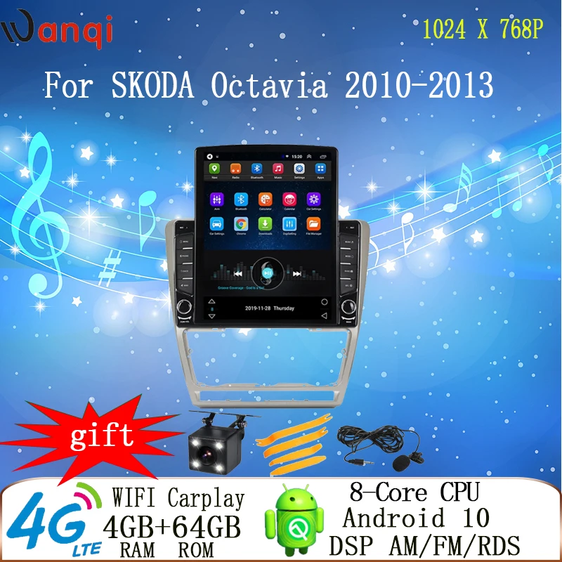 9 7 дюймов Android Tesla Стиль Автомобильное CD радио плеер для SKODA Octavia 2010 2013 GPS навигации