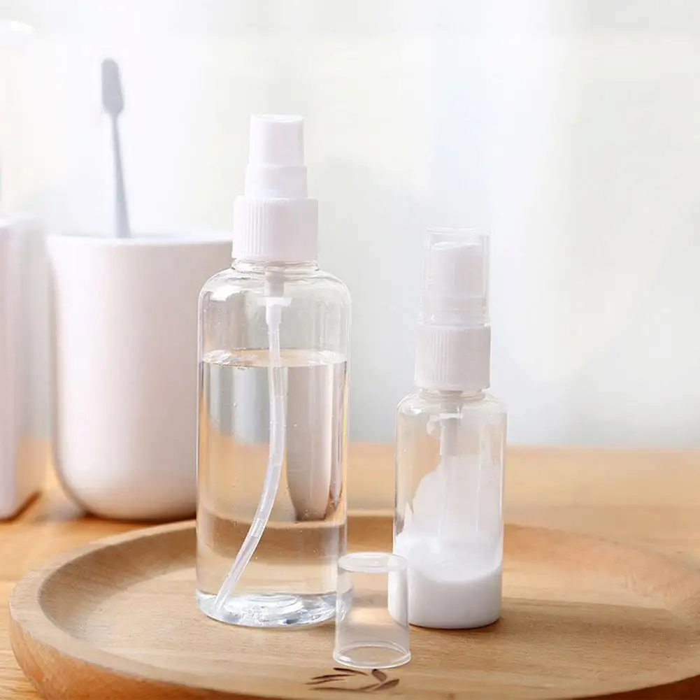 

Transparent Empty Spray Bottles 30/50/100ml Plastic Mini Refillable Container for Cosmetics Pet Disinfectant Fluid In stock