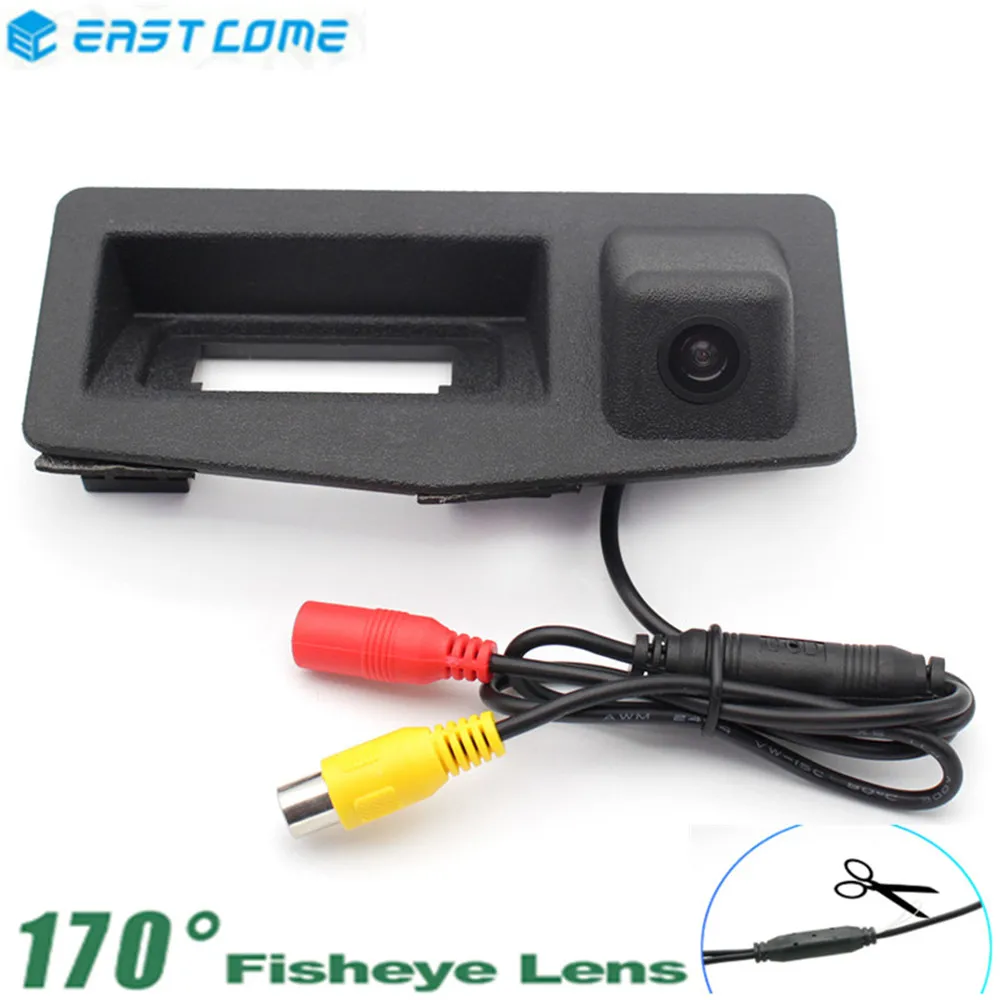 

MCCD Fisheye Lens 1080P Reverse Parking Car Rear View Camera Trunk handle For Cadillac XTS ATS rearView Car Camera