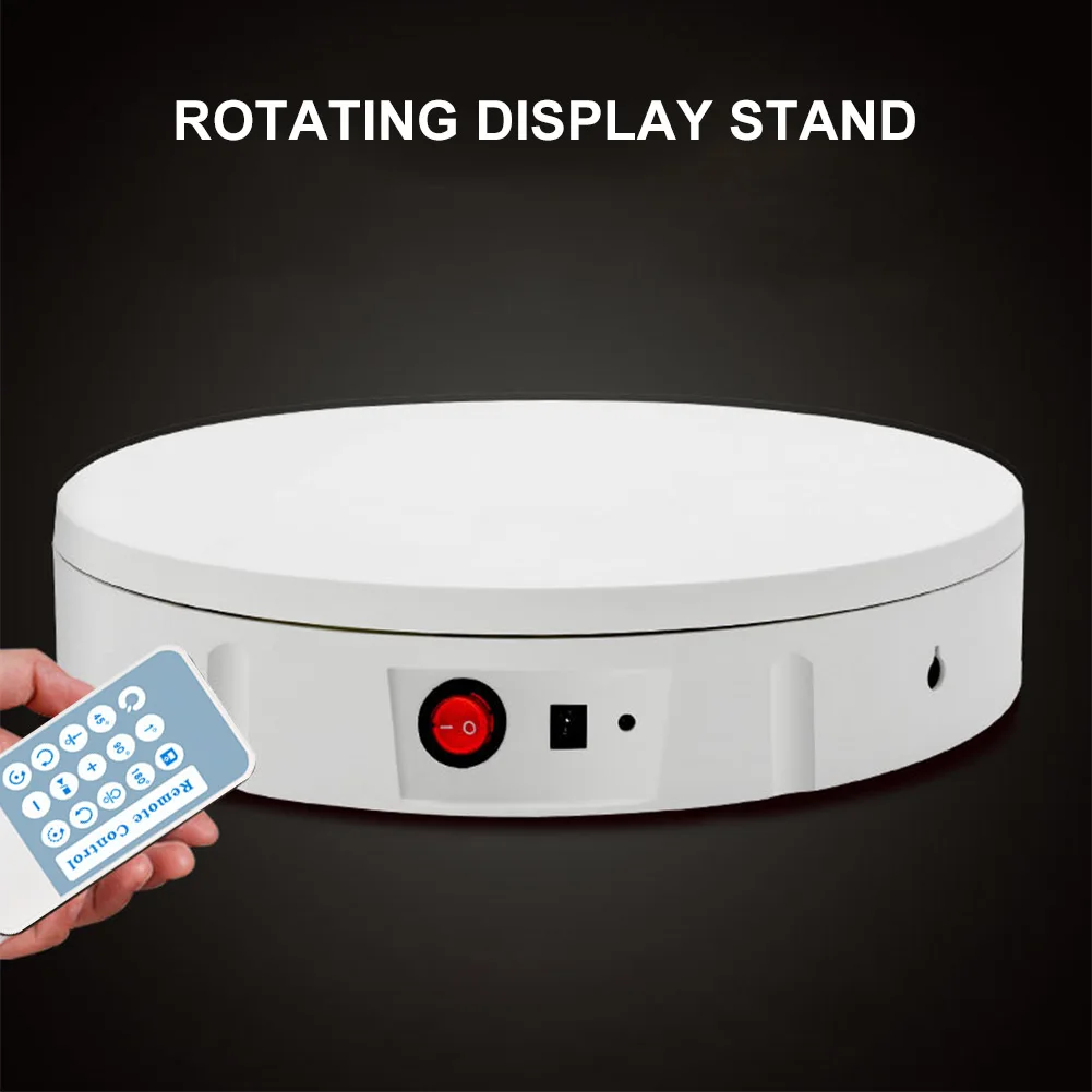 

22cm Product Photography Round Electric Turntable Universal ABS Professional Rotating Display Stand Remote Control Shooting Prop