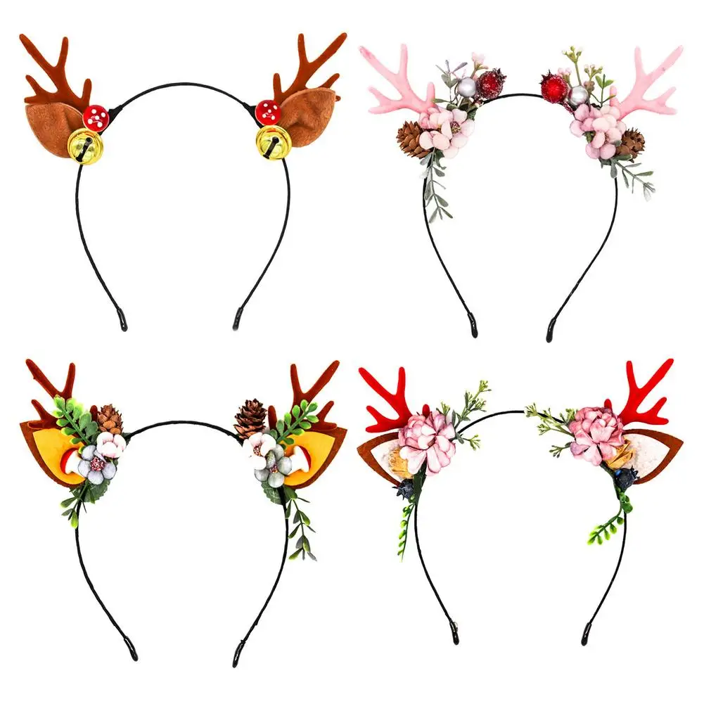 

Головной убор с оленем и оленями для маленьких девочек и женщин, костюм для косплея на Рождество, вечеринку