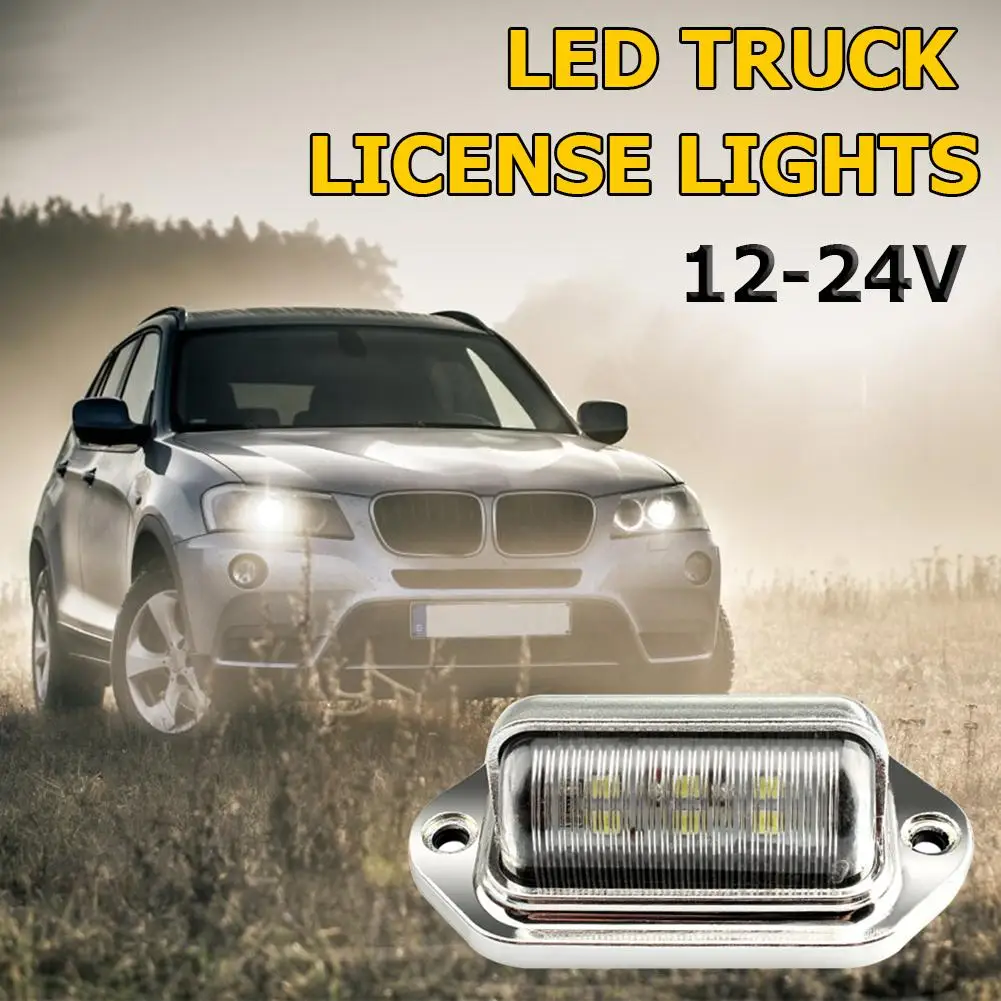 

Silver 6LED Lamp 12-24V 6500K 1.8W Waterproof Truck Trailer Boat Step Tail Light Easy to Install Direct Bolt Connection