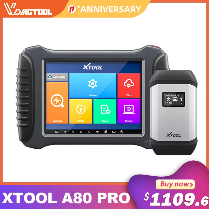 XTOOL A80 Pro автомобильный OBD2 диагностический инструмент с ECU