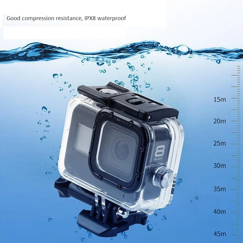 Водонепроницаемый чехол для экшн-камеры GoPro Hero 8 Black 45 м | Электроника