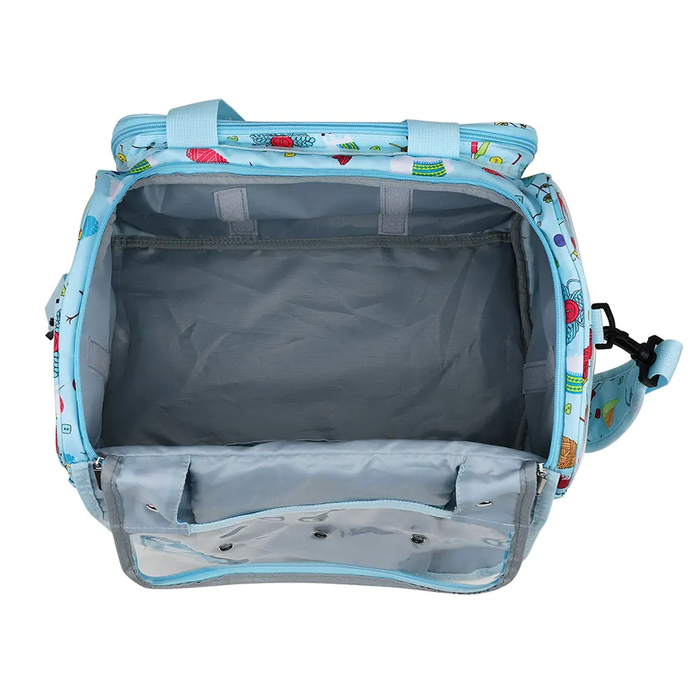 

Printed Yarn Storage Bag Universal Needlework Tool Capacity Household Portable Organizer Crochet Accessories Travel Knitting Bag