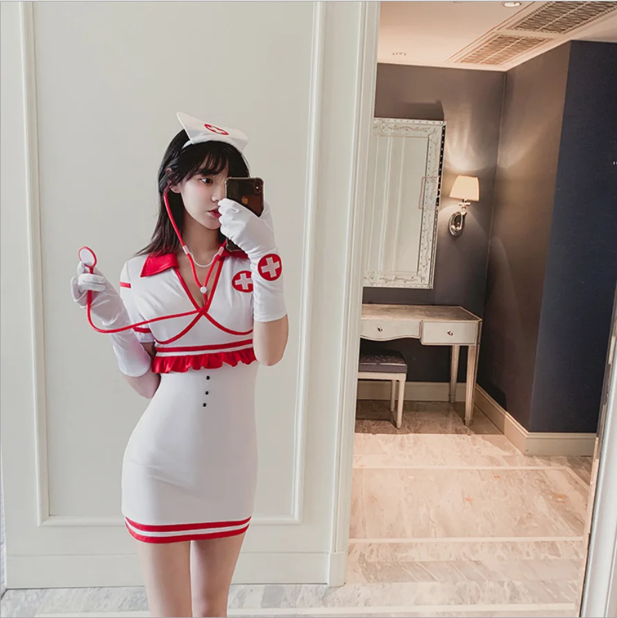 

Новинка сексуальные эротические костюмы для медсестры нижнее белье для горничной Женская Экзотическая одежда для ролевых игр Эротическое ...