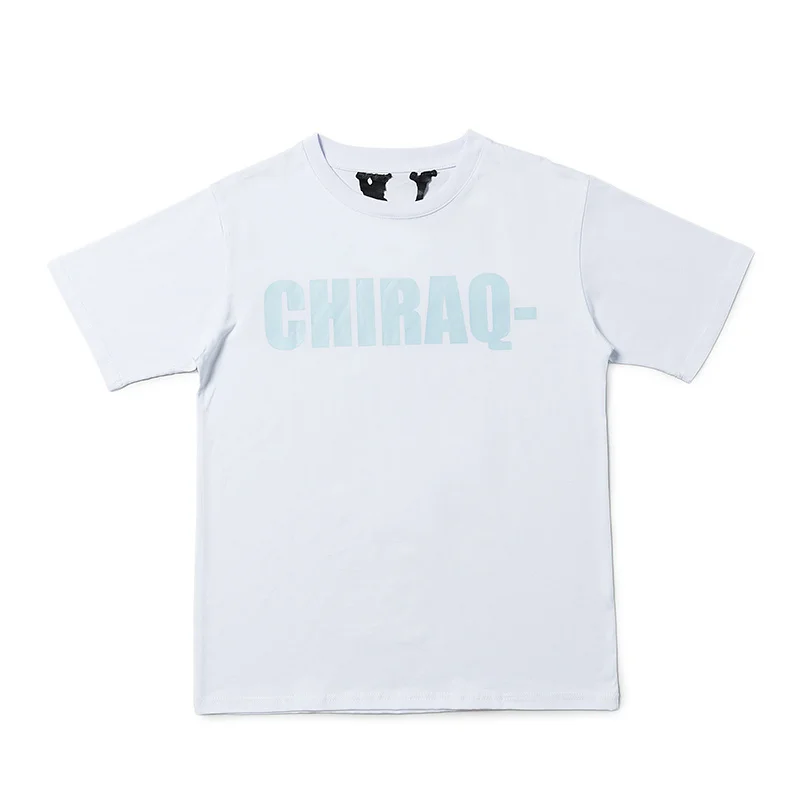 

2020 Summer Best Quality CHIRAQ-V Printed Women Men T shirts tees Hiphop Skateboard Brand Men Casual Short Sleeve T shirt