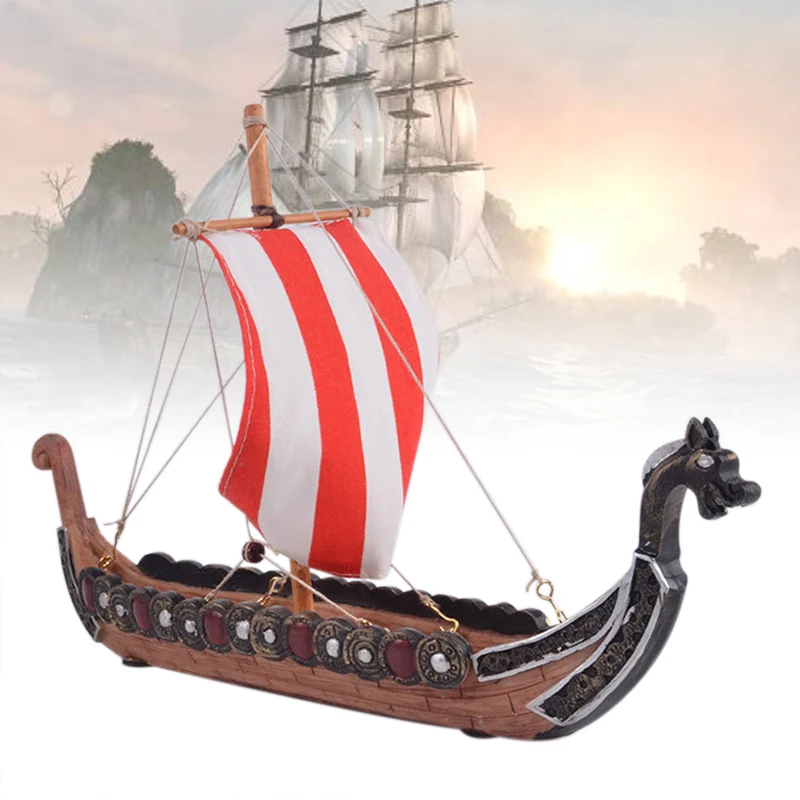 

Longship Dragon Ornaments Boat Incense Device Interior Vikings Ships Sailing Model Toy Gifts Pirate Boat Living Room Decoration