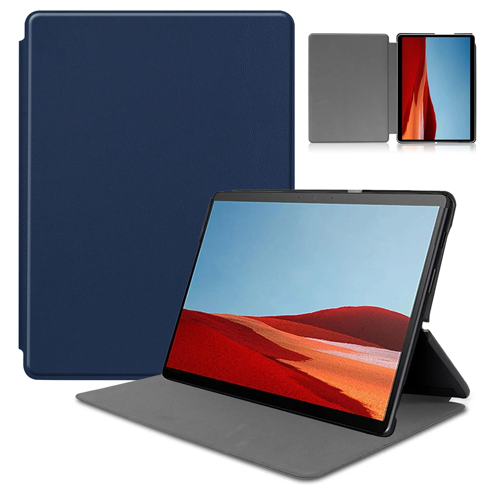 Чехол подставка из искусственной кожи для Microsoft Surface Pro X 2019|Чехлы планшетов и