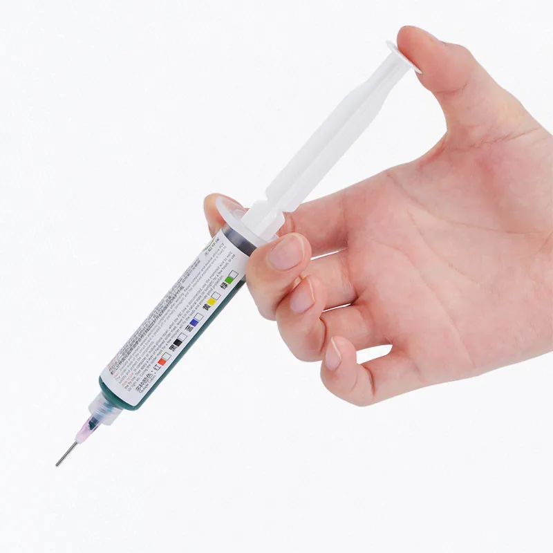 Паяльная Маска Fluxe для печатной платы зеленая УФ паста 10 куб. См с 1 кольцевой