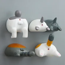 Смоляная ключница, мультяшная кошка, тигр, попа, синтетическая наклейка на холодильник, подарок, магнит на холодильник, наклейка, украшение для дома